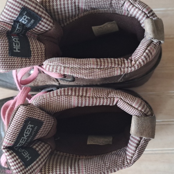 Girls THE NORTH FACE Chilkat Insulated Waterproof Winter Ankle Boots Pink Laces - Picture 11 of 15